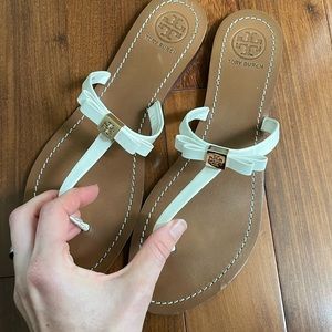 Tory Burch White Sandals Size 11